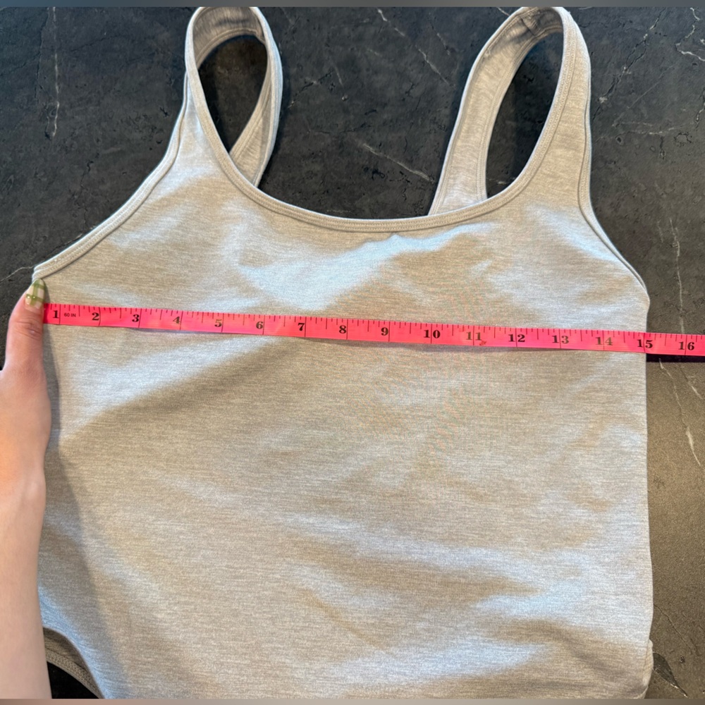 ALO Yoga Light Gray Bodysuit - Picture 2 of 5